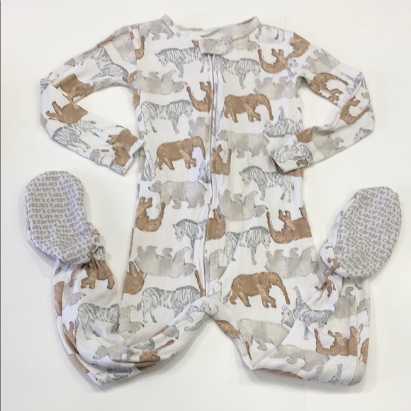 2 Carter’s Child of Mine 1-Piece Footie Pyjamas Size 4T Animal & Crocodile Print - Picture 9 of 13
